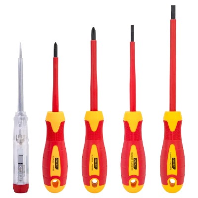 DELI σετ κατσαβίδια ηλεκτρολόγου DL510005 με μόνωση 1000V, 5τμχ DELI σετ κατσαβίδια ηλεκτρολόγου DL510005 με μόνωση 1000V, 5τμχ