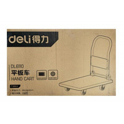 DELI καρότσι μεταφοράς φορτίων DL6110, πτυσσόμενο, έως 200kg, μαύρο DELI καρότσι μεταφοράς φορτίων DL6110, πτυσσόμενο, έως 200kg, μαύρο