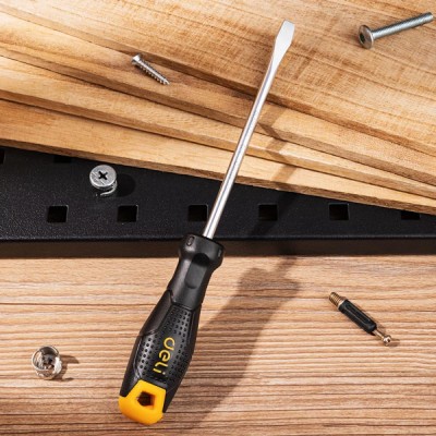 DELI ίσιο κατσαβίδι DL6261251 με αντιολισθητική λαβή, μαγνητικό, 6x125mm DELI ίσιο κατσαβίδι DL6261251 με αντιολισθητική λαβή, μαγνητικό, 6x125mm