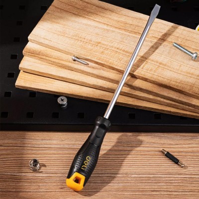 DELI ίσιο κατσαβίδι DL6282001 με αντιολισθητική λαβή, μαγνητικό, 8x200mm DELI ίσιο κατσαβίδι DL6282001 με αντιολισθητική λαβή, μαγνητικό, 8x200mm