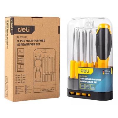 DELI σετ κατσαβιδιών DL636009, 8 σε 1, 9τμχ DELI σετ κατσαβιδιών DL636009, 8 σε 1, 9τμχ
