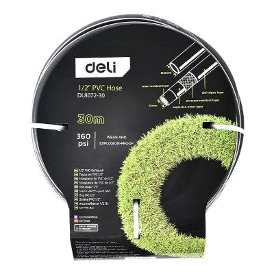 DELI λάστιχο ποτίσματος DL8072-30, 360psi, 1/2", 30m DELI λάστιχο ποτίσματος DL8072-30, 360psi, 1/2", 30m