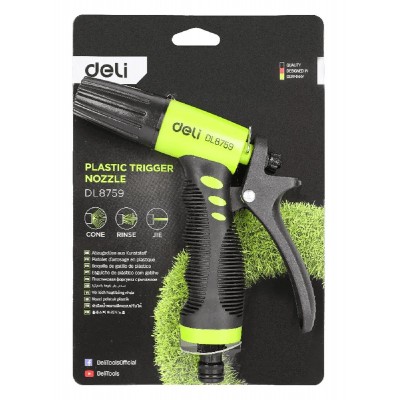 DELI πιστόλι νερού DL8759 με 3 λειτουργίες ψεκασμού, 3/4" DELI πιστόλι νερού DL8759 με 3 λειτουργίες ψεκασμού, 3/4"