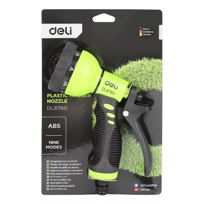 DELI πιστόλι νερού DL8760 με 9 λειτουργίες ψεκασμού, 3/4" DELI πιστόλι νερού DL8760 με 9 λειτουργίες ψεκασμού, 3/4"