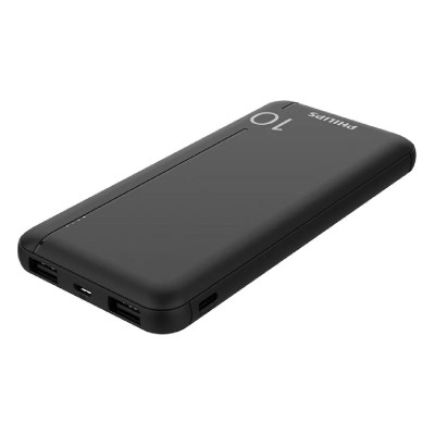 PHILIPS power bank DLP1810NB-62, 10000mAh, 2x USB, 2.1A, μαύρο PHILIPS power bank DLP1810NB-62, 10000mAh, 2x USB, 2.1A, μαύρο