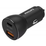 PHILIPS φορτιστής αυτοκινήτου DLP2521-00, USB & Type-C, 36W, μαύρος