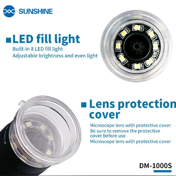 SUNSHINE ψηφιακό μικροσκόπιο DM-1000S, 50x-1000x, USB, LED SUNSHINE ψηφιακό μικροσκόπιο DM-1000S, 50x-1000x, USB, LED