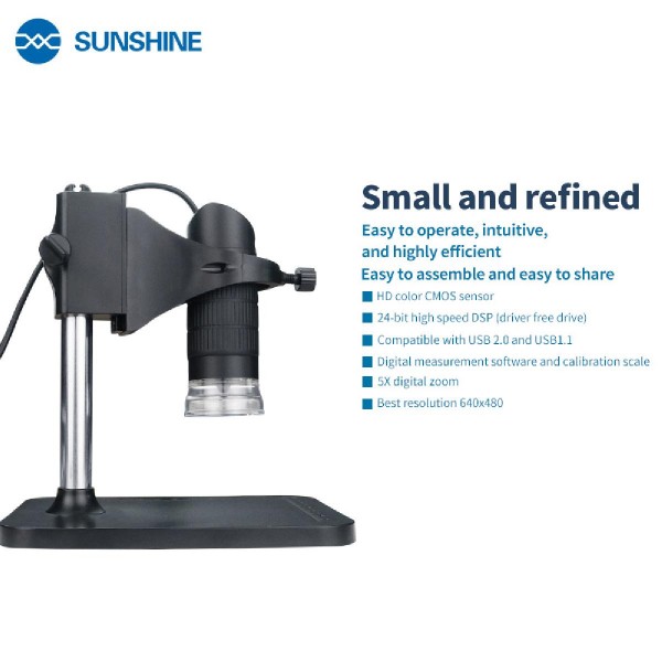 SUNSHINE ψηφιακό μικροσκόπιο DM-1000S, 50x-1000x, USB, LED SUNSHINE ψηφιακό μικροσκόπιο DM-1000S, 50x-1000x, USB, LED