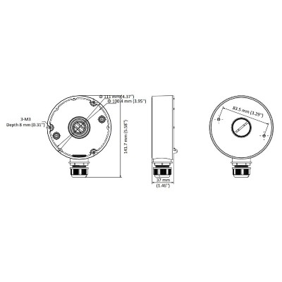 HIKVISION βάση κάμερας DS-1280ZJ-DM18, μεταλλική, λευκή HIKVISION βάση κάμερας DS-1280ZJ-DM18, μεταλλική, λευκή