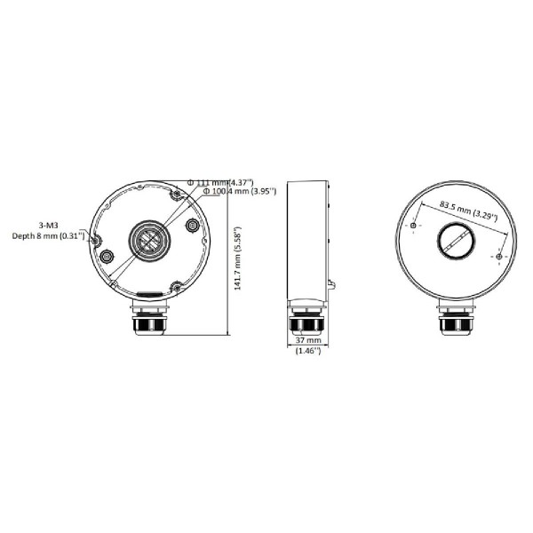 HIKVISION βάση κάμερας DS-1280ZJ-DM18, μεταλλική, λευκή