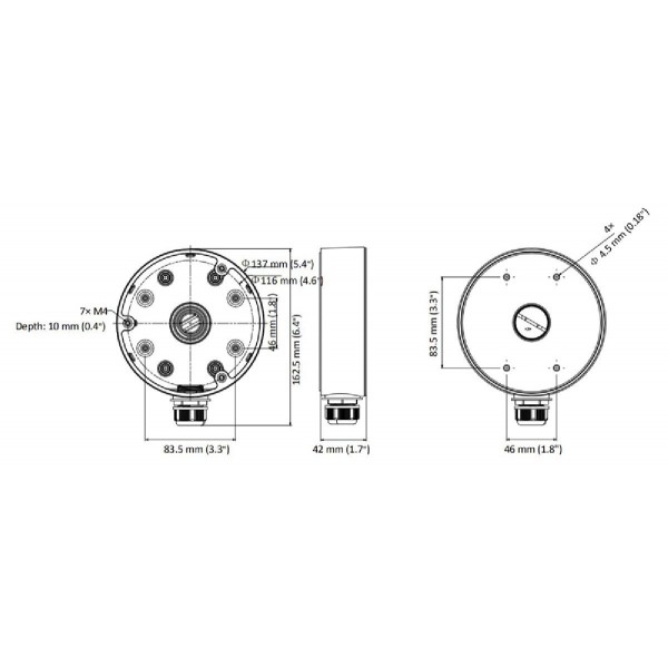 HIKVISION βάση κάμερας DS-1280ZJ-DM21, μεταλλική, λευκή HIKVISION βάση κάμερας DS-1280ZJ-DM21, μεταλλική, λευκή