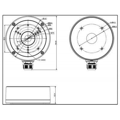 HIKVISION βάση κάμερας DS-1280ZJ-S, μεταλλική, λευκή HIKVISION βάση κάμερας DS-1280ZJ-S, μεταλλική, λευκή