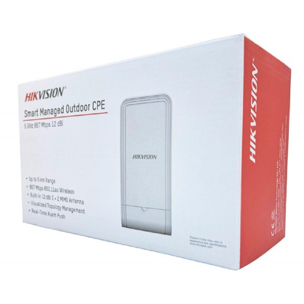 HIKVISION outdoor wireless CPE DS-3WF02C-5AC/O, 867Mbps 5GHz, 12dBi HIKVISION outdoor wireless CPE DS-3WF02C-5AC/O, 867Mbps 5GHz, 12dBi