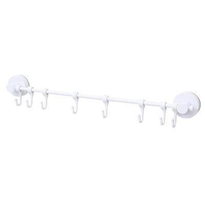 ECOCO κρεμάστρα τοίχου για κουζίνα-μπάνιο E1504, 8 x 5 x 53.5cm, λευκή ECOCO κρεμάστρα τοίχου για κουζίνα-μπάνιο E1504, 8 x 5 x 53.5cm, λευκή