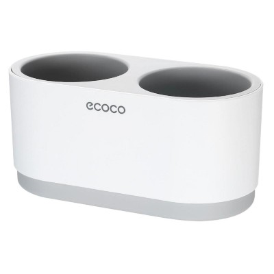 ECOCO βάση οδοντόβουρτσας και σεσουάρ μαλλιών E1811, λεύκη-γκρι ECOCO βάση οδοντόβουρτσας και σεσουάρ μαλλιών E1811, λεύκη-γκρι