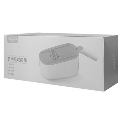 ECOCO πολυκόφτης λαχανικών E1909, 6 εξαρτήματα κοπής, λευκός-γκρι ECOCO πολυκόφτης λαχανικών E1909, 6 εξαρτήματα κοπής, λευκός-γκρι