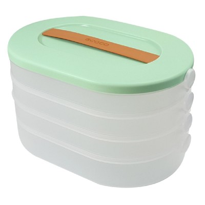 ECOCO Δοχείο τροφίμων E2019, 4 επιπέδων, πράσινο ECOCO Δοχείο τροφίμων E2019, 4 επιπέδων, πράσινο