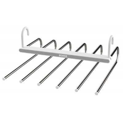 ECOCO κρεμάστρα ντουλάπας E2020 για παντελόνια, 6 θέσεων, γκρι ECOCO κρεμάστρα ντουλάπας E2020 για παντελόνια, 6 θέσεων, γκρι