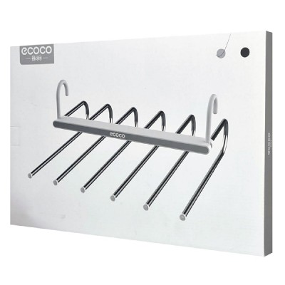 ECOCO κρεμάστρα ντουλάπας E2020 για παντελόνια, 6 θέσεων, γκρι ECOCO κρεμάστρα ντουλάπας E2020 για παντελόνια, 6 θέσεων, γκρι
