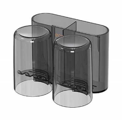 ECOCO βάση οδοντόβουρτσας E2229 με 2 ποτήρια, μαύρη-διάφανη ECOCO βάση οδοντόβουρτσας E2229 με 2 ποτήρια, μαύρη-διάφανη