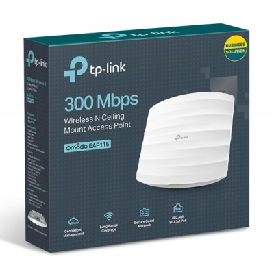 TP-LINK ασύρματο access point EAP115, 300Mbps, οροφής, Ver. 4.0 TP-LINK ασύρματο access point EAP115, 300Mbps, οροφής, Ver. 4.0