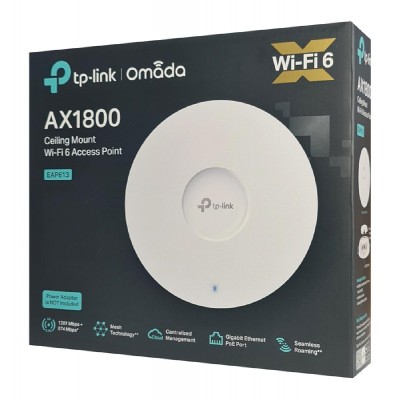 TP-LINK access point EAP613, οροφής, Wi-Fi 6, 1800Mbps, Mesh, Ver. 1.0 TP-LINK access point EAP613, οροφής, Wi-Fi 6, 1800Mbps, Mesh, Ver. 1.0