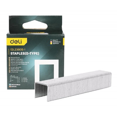 DELI συνδετήρες σχήματος Π EDL238015-1 για καρφωτικό, 1.2x10x11.3mm, 1000τμχ DELI συνδετήρες σχήματος Π EDL238015-1 για καρφωτικό, 1.2x10x11.3mm, 1000τμχ