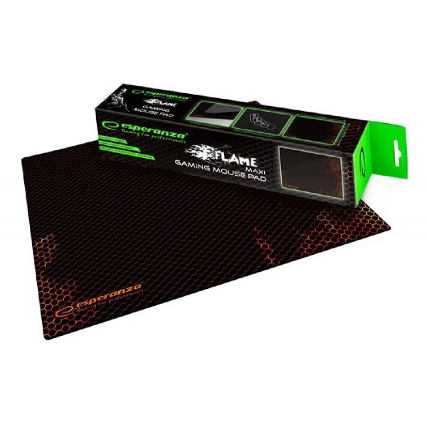 ESPERANZA gaming mouse pad Flame EGP103R, 400x300x3mm, μαύρο-κόκκινο