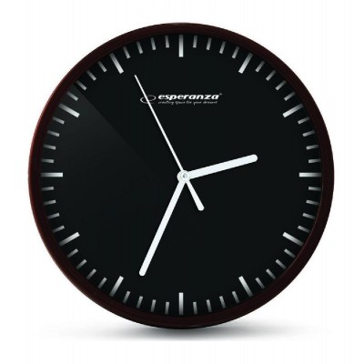 ESPERANZA ρολόι τοίχου Budapest EHC010K, 20cm, μαύρο ESPERANZA ρολόι τοίχου Budapest EHC010K, 20cm, μαύρο