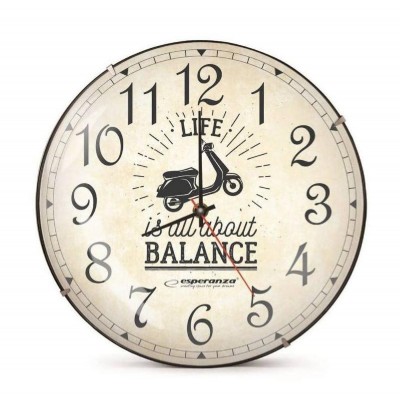 ESPERANZA Ρολόϊ τοίχου Seattle EHC018S, 30cm ESPERANZA Ρολόϊ τοίχου Seattle EHC018S, 30cm