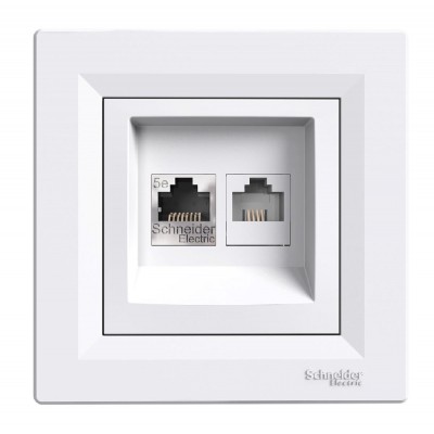 SCHNEIDER ELECTRIC επιτοίχια πρίζα δικτύου RJ45 & RJ12 Asfora EPH4900121 SCHNEIDER ELECTRIC επιτοίχια πρίζα δικτύου RJ45 & RJ12 Asfora EPH4900121
