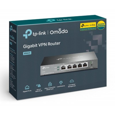 TP-LINK Gigabit VPN router ER605, 5x Ethernet port, Ver 1.0 TP-LINK Gigabit VPN router ER605, 5x Ethernet port, Ver 1.0