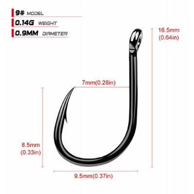 Αγκίστρια ψαρέματος FH080-N09-100JZ, με θήκη, No9, 100τμχ Αγκίστρια ψαρέματος FH080-N09-100JZ, με θήκη, No9, 100τμχ