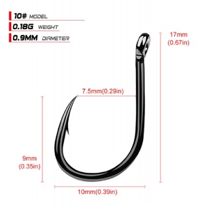 Αγκίστρια ψαρέματος FH080-N10-100JZ, με θήκη, No10, 100τμχ Αγκίστρια ψαρέματος FH080-N10-100JZ, με θήκη, No10, 100τμχ