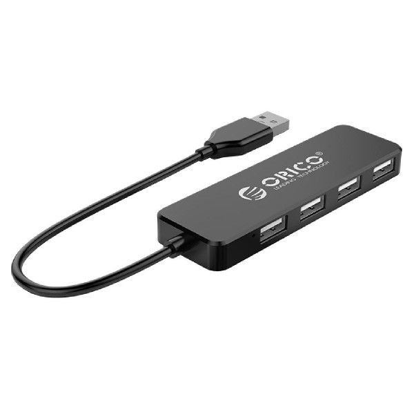 ORICO USB 2.0 Hub FL01, 4x USB, μαύρο