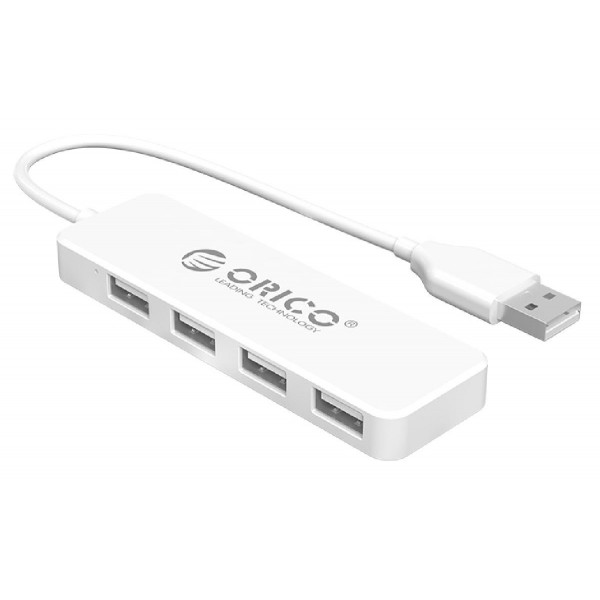 ORICO USB 2.0 Hub FL01, 4x USB, λευκό