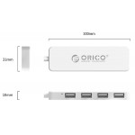 ORICO USB 2.0 Hub FL01, 4x USB, λευκό