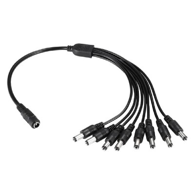 FOLKSAFE splitter DC1F8M, 1 θηλυκό σε 8 αρσενικά, 5.5x2.1mm, 4τμχ FOLKSAFE splitter DC1F8M, 1 θηλυκό σε 8 αρσενικά, 5.5x2.1mm, 4τμχ