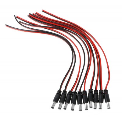 FOLKSAFE καλώδιο FS-DCPIGTAIL-M με αρσενικό βύσμα 5.5x2.1mm, 10τμχ FOLKSAFE καλώδιο FS-DCPIGTAIL-M με αρσενικό βύσμα 5.5x2.1mm, 10τμχ