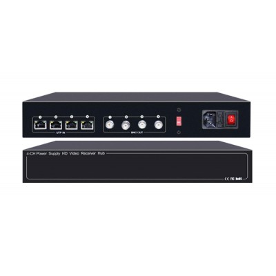 FOLKSAFE video and power receiver hub FS-HD4604VPS12, 4 channel FOLKSAFE video and power receiver hub FS-HD4604VPS12, 4 channel