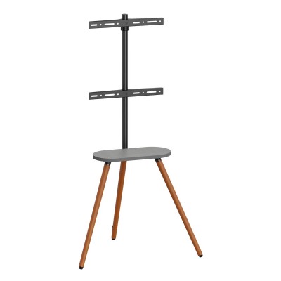 BRATECK βάση δαπέδου FS28-44F-04 για τηλεόραση 43-65" έως 35kg, με ράφι BRATECK βάση δαπέδου FS28-44F-04 για τηλεόραση 43-65" έως 35kg, με ράφι