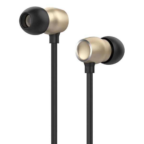 CELEBRAT earphones με μικρόφωνο G10, 10mm, 3.5mm, 1.2m, χρυσά