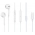 CELEBRAT earphones με μικρόφωνο G17, Lightning, 1.2m, λευκά