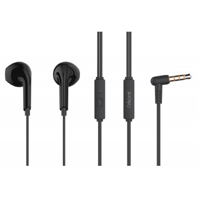 CELEBRAT earphones με μικρόφωνο G20, 3.5mm, 1.2m, μαύρα CELEBRAT earphones με μικρόφωνο G20, 3.5mm, 1.2m, μαύρα