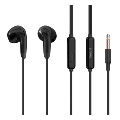 CELEBRAT earphones με μικρόφωνο G27, 3.5mm, 1.2m, μαύρα CELEBRAT earphones με μικρόφωνο G27, 3.5mm, 1.2m, μαύρα