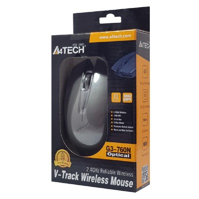 A4TECH ασύρματο ποντίκι G3-760N, 1200DPI, 3 πλήκτρα, μαύρο A4TECH ασύρματο ποντίκι G3-760N, 1200DPI, 3 πλήκτρα, μαύρο