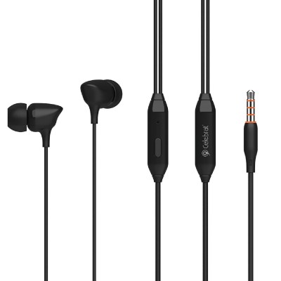 CELEBRAT earphones με μικρόφωνο G7, 3.5mm, 1.2m, μαύρα CELEBRAT earphones με μικρόφωνο G7, 3.5mm, 1.2m, μαύρα