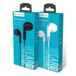 CELEBRAT earphones με μικρόφωνο G8, 3.5mm, 1.2m, μαύρα