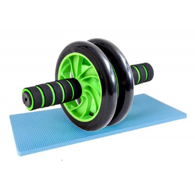 Ρόδα κυλιακών AB Wheel GYM-0001, μαύρο-πράσινο Ρόδα κυλιακών AB Wheel GYM-0001, μαύρο-πράσινο