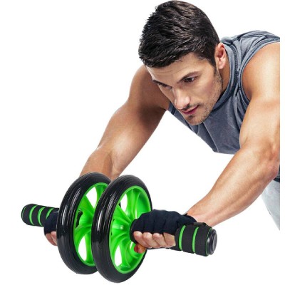 Ρόδα κυλιακών AB Wheel GYM-0001, μαύρο-πράσινο Ρόδα κυλιακών AB Wheel GYM-0001, μαύρο-πράσινο
